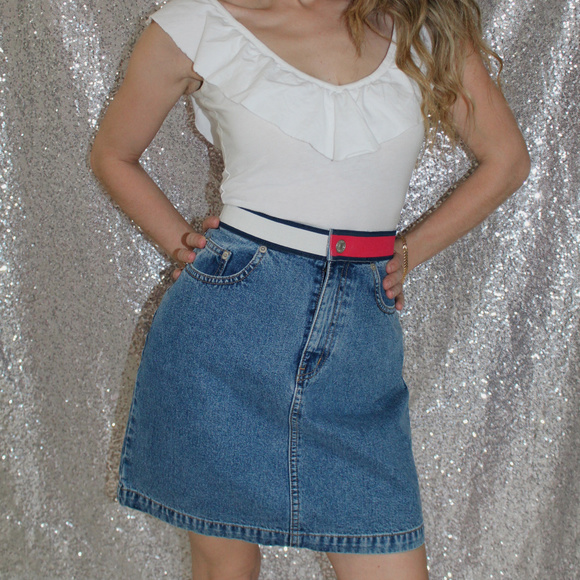 Tommy Hilfiger Dresses & Skirts - Tommy Hilfiger Vintage 90s Denim Skirt